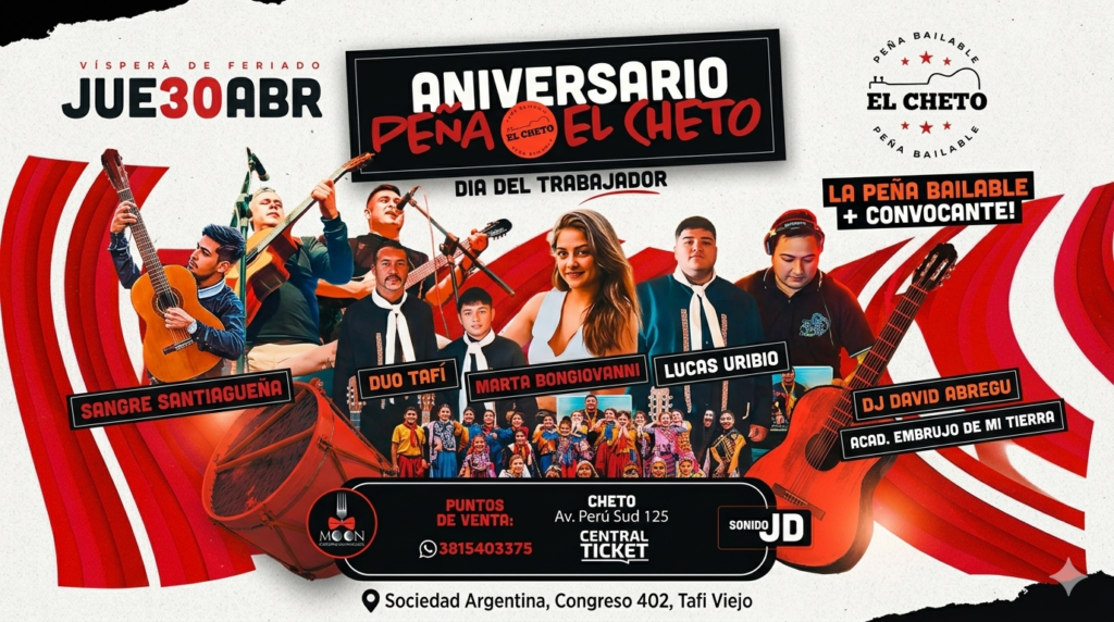 Peña El Cheto - Primer Aniversario